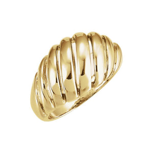 14K Gold Dome Ring