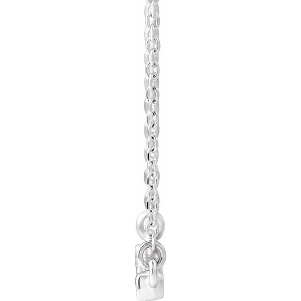 14K Gold Genuine Diamond French-Set Bar Necklace